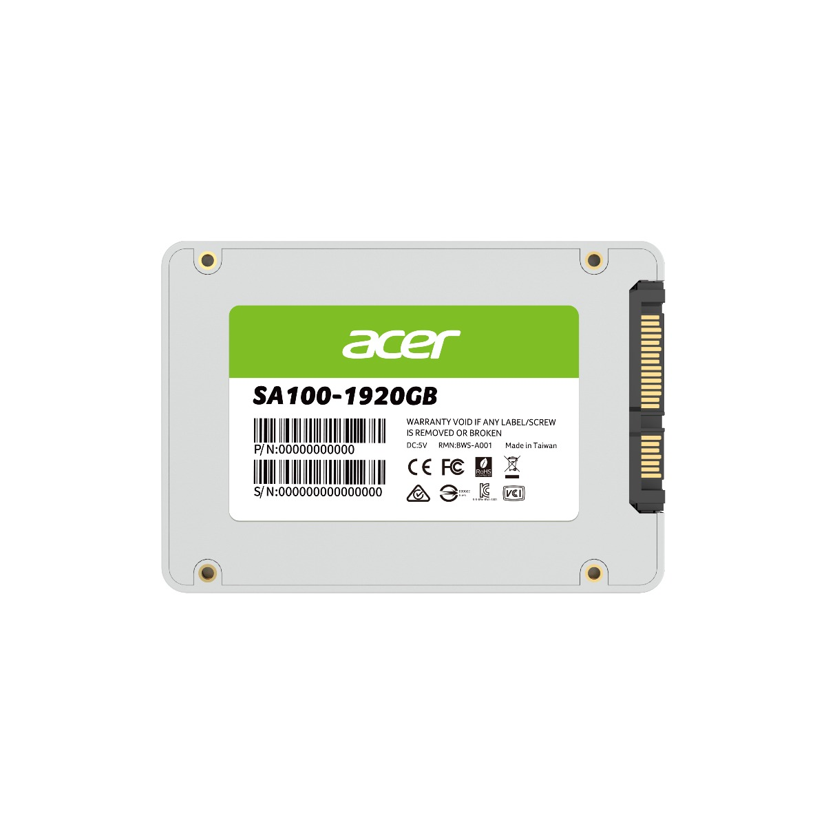 UNIDAD SSD ACER SA100 1920GB SATA 2.5" 560MB/S (BL.9BWWA.105)