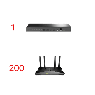 Kit para ISP´s / OLT DS-P7001-04 con Paquete de 200 ONU´s Modelo XX230V