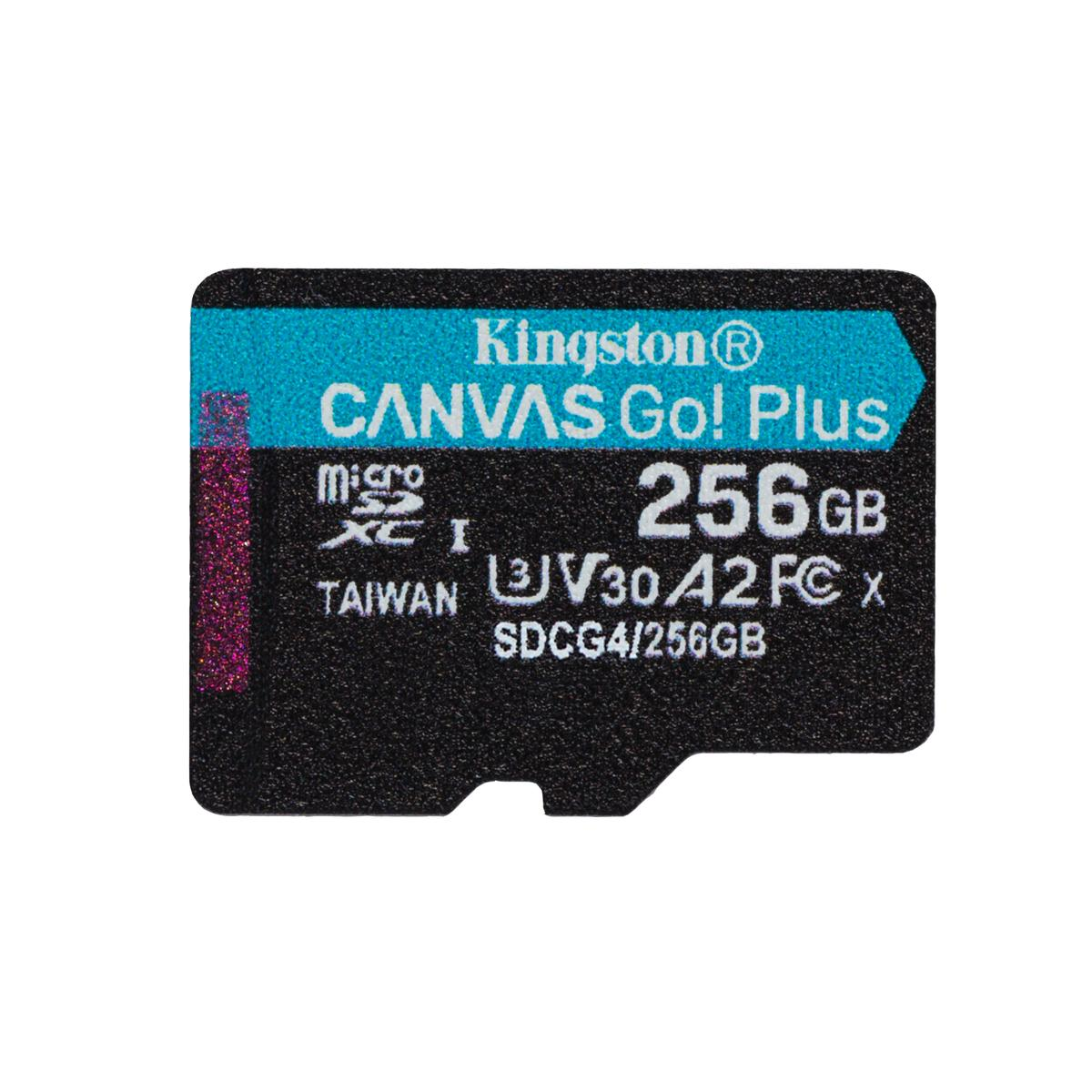 MEMORIA MICRO SDXC KINGSTON 256GB CANVAS GO PLUS GEN4 V30 (SDCG4/256GB)