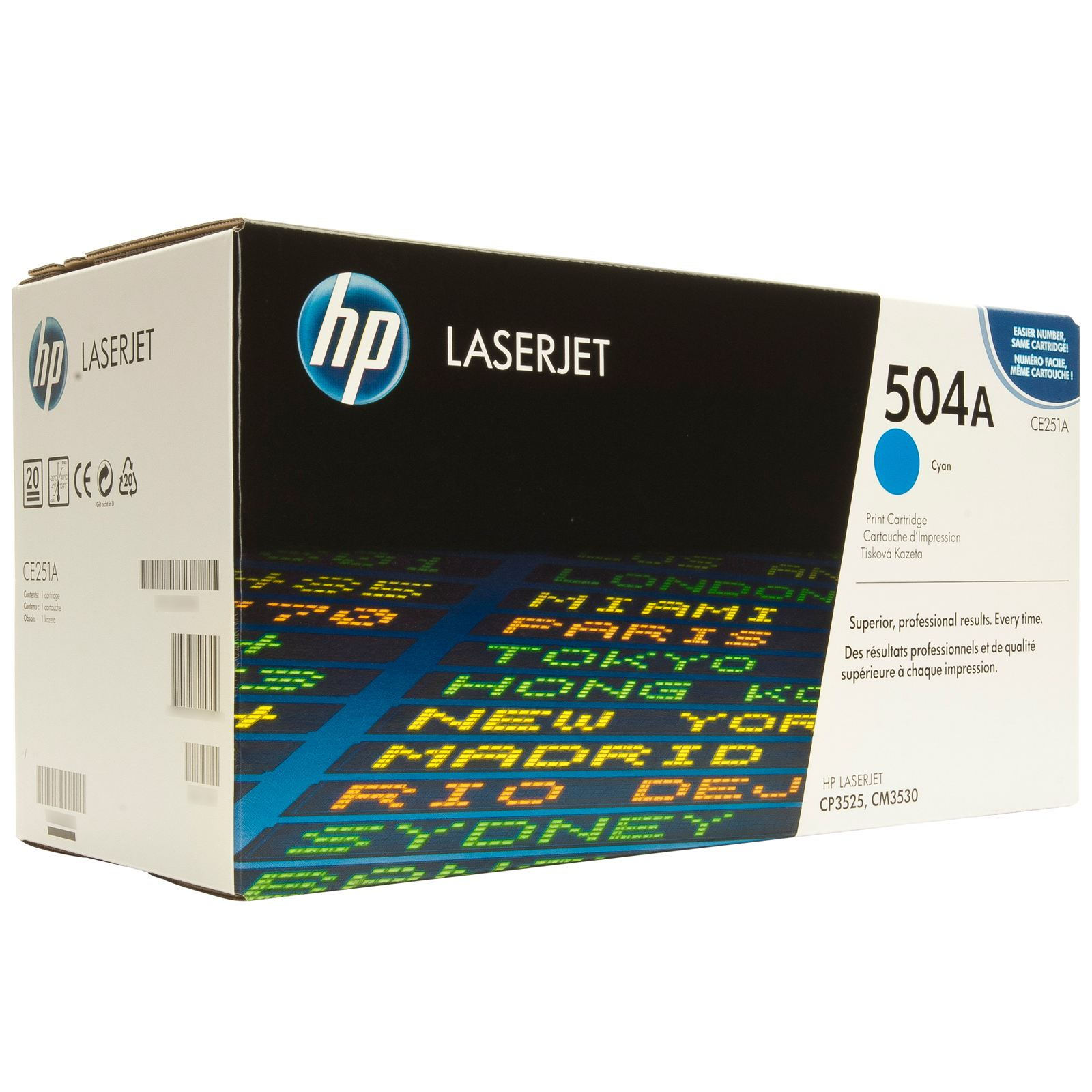 TONER HP 504A CIAN LASERJET CP3525 CM3530 CE251A