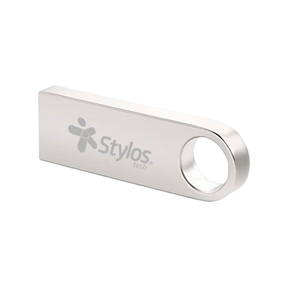 MEMORIA USB STYLOS 16 GB ST500 FLASH 2.0 PLATA STMUS516B