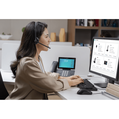 Diadema Alámbrica UH34 Lite Mono Teams de Yealink USB-C/A con Almohadillas de Espuma