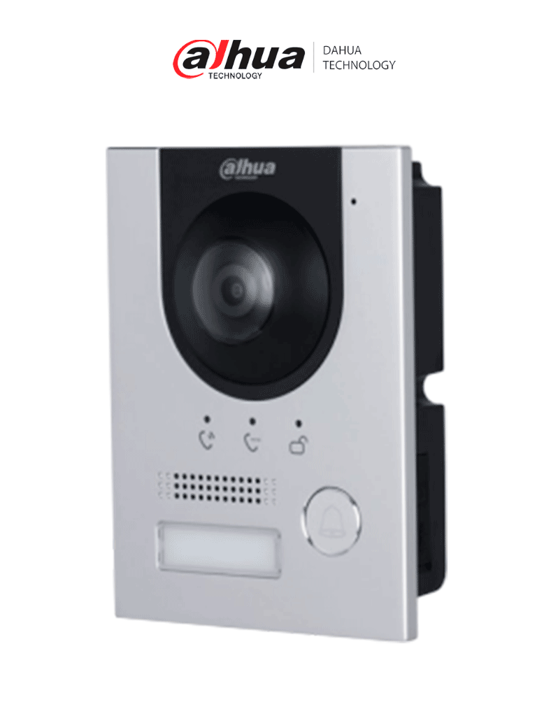 Dahua DHI-VTO2201F-P-S2  Frente de calle IP 2MP/ IK 07/ IP 65/ Control de Cerradura/ Aluminio/ Compatible con App DMSS/ Apertura remota/ Alimentación a 12V / #VDP