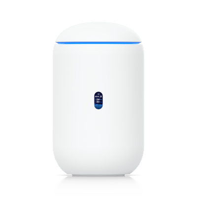 UniFi Dream Router WiFi 7, Cloud Gateway / Administra todas las línea UniFi, hasta 50 dispositivos, hasta 500 clientes / (3) pts 2.5G RJ45 LAN / (1) SFP+ 10G y (1) 2.5G RJ45 WAN