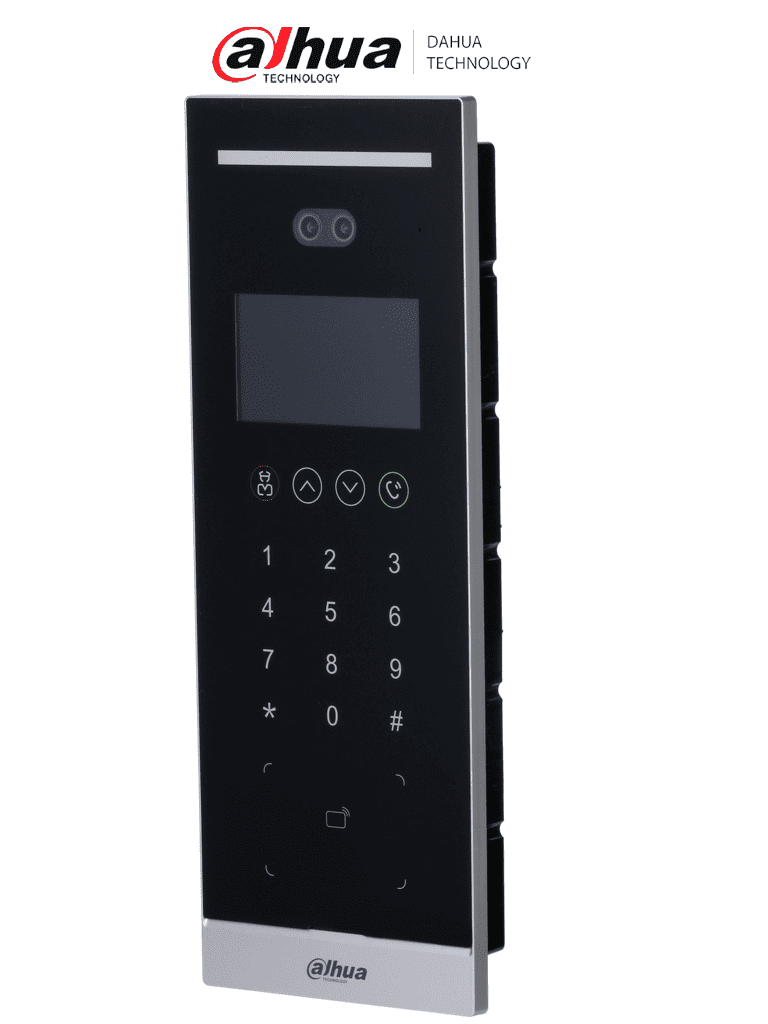 DAHUA DHI-VTO6531H-S2 - Frente de calle departamental IP con reconocimiento facial / Pantalla LCD de 4.3" / Cámara de 2MP HD / 40,000 usuarios / 20,000 rostros / 20,000 tarjetas IC  / Salida de 12V 500mA 
