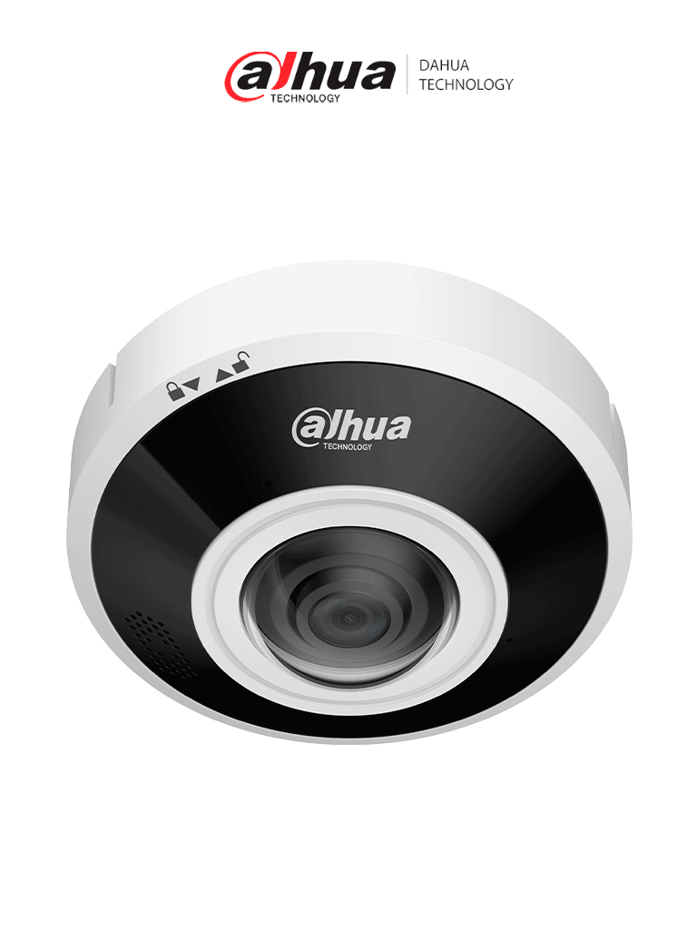 DAHUA DH-IPC-EBW5641P-AS-Cámara IP Fisheye/ 6MP/WizMind/ WDR/Heatmap/conteo de personas/protección perimetral/ LED IR integrado 15m/ deep learning/ E&S Alarma y Audio/ Ranura para tarjeta Micro SD de hasta 1 TB/ Audio bidireccional/ PoE/IK10 #LoNuevo
