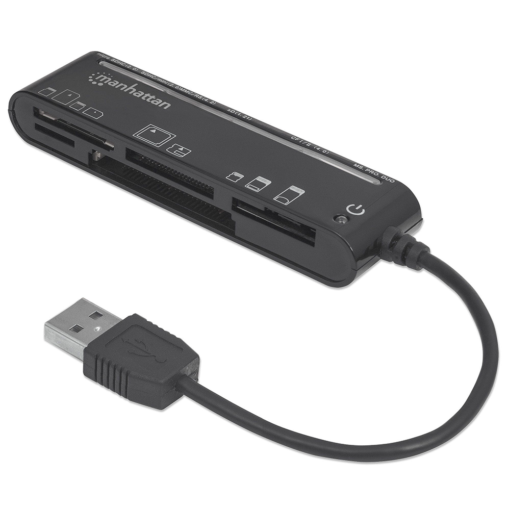 LECTOR TARJETAS MANHATTAN USB 2.0, 79 EN 1 101998