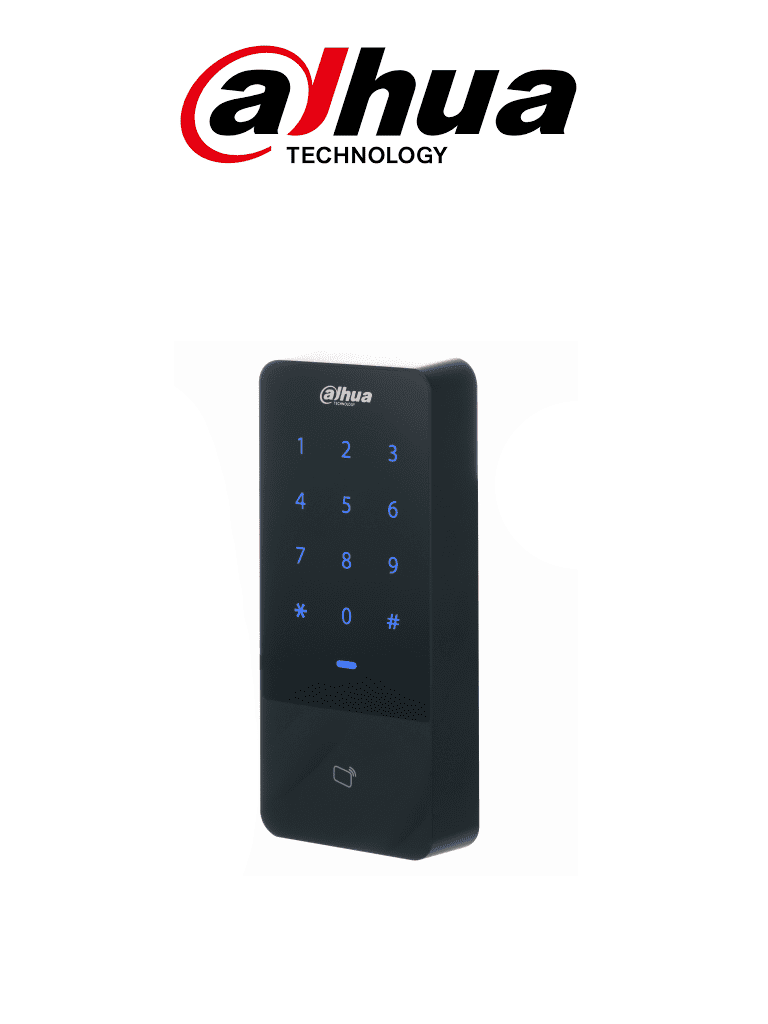 DAHUA DHI-ASI1201E-D-V1 Control de Acceso Independiente con teclado touch y tarjetas ID / 30,000 Usuarios / 60,000 Registros  / TCP / IP /  Soporta lectora esclavo Wiegand y RS-485 / Uso Exterior IP66/ Salida de voltaje 12v 1A / DSS Pro
