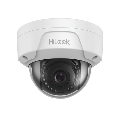 HiLook Series / Domo IP 4 Megapixel / 30 mts IR / Exterior IP67 / PoE / WDR 120 dB / Lente 2.8 mm / IK10