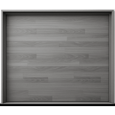 Puerta de Garage de Alta Calidad / Estilo Americano / Acabado Laminado PREMIUM / Color Gris / 9x8 Pies.