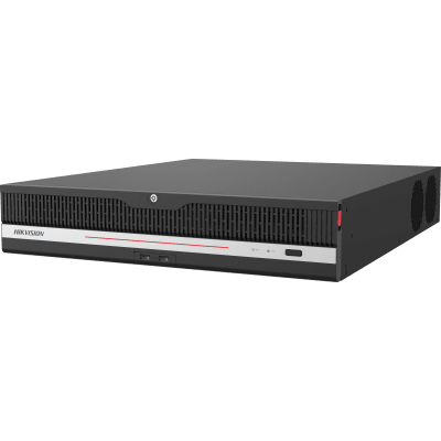  NVR 12 Megapixel (8K) / 64 Canales IP / 8 Bahías de Disco Duro / 2 Tarjetas de Red / Soporta RAID / HDMI en 4K  / Reconocimiento Facial / Bases de Datos / Hasta 100,000 Fotografías