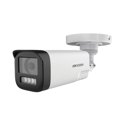 [Audio Bidireccional + Dual Light + ColorVu] Bala TURBOHD 4K (8 Megapixel) / Lente 3.6 mm / 80 mts IR EXIR + 80 mts Luz Blanca / Micrófono y Bocina Integrado / Exterior IP67 / Metal / dWDR