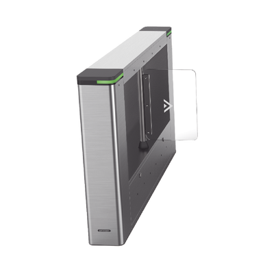 Torniquete del Lado Izquierdo/ Con 12 pares de detectores IR para validación de permisos/ Soporta Terminal de reconocimiento facial/ audio personalizable.