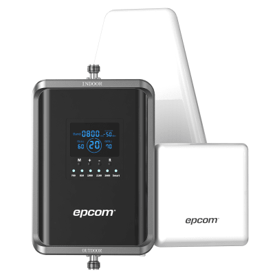 Kit Amplificador de Señal Celular 5G / Mejora las llamadas convencionales y VoLTE / Soporta los datos de las tecnologías 2G, 3G, 4G y 5G de TELCEL, AT&T, MOVISTAR y OMV de Altán / Cubre hasta 600 m².