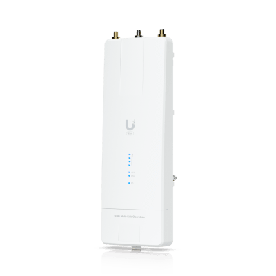 Radio Conectorizado Wave MLO para enlaces PTP Backhaul / Con tecnología 802.3be y Perforación de Canal para ambientes ruidosos / 5180-5825 MHz / 5+ Gbps / Radio dedicado para análisis del espectro / (1) RJ45 10G / (1) SFP+ 10G / 