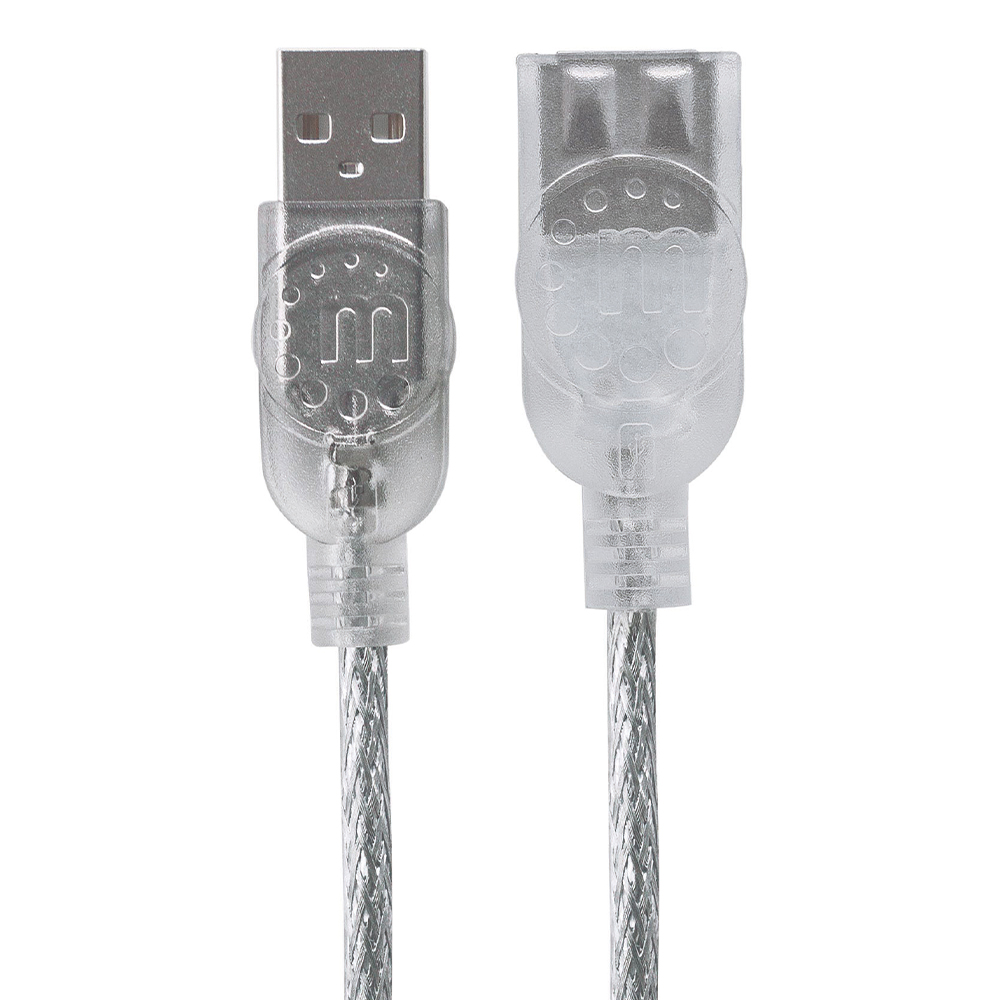 CABLE EXTENSION MANHATTAN USB V2.0 M H 3.0M PLATEADO 480 MBPS 340496