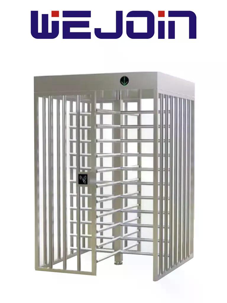 WEJOIN WJFTH603B - Torniquete Sencillo de Cuerpo Completo Bidireccional en Acero 304 Inoxidable IP68 para Exterior 5 Millones de Ciclos pase 25-35 Personas por Minuto Compatible con Controles de Acceso