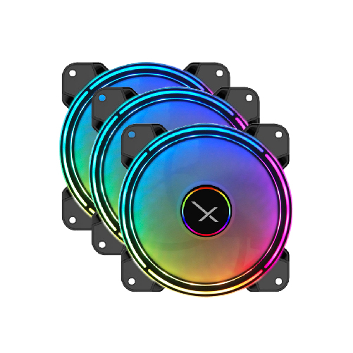 KIT DE VENTILADORES XZEAL ARGB 120X25MM 1200RPM 33CFM 26DB XZVE100B
