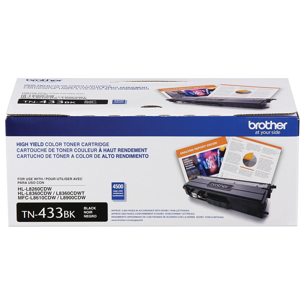 TONER BROTHER NEGRO 4500 PAGINAS PARA MFCL8900CDW TN433BK