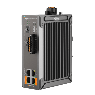 Switch Industrial Administrable / Gigabit con 2 Puertos PoE bt / 2 Puertos PoE af/at / 2 SFP Gigabit / Soporta RS485 / Presuepuesto PoE 128W