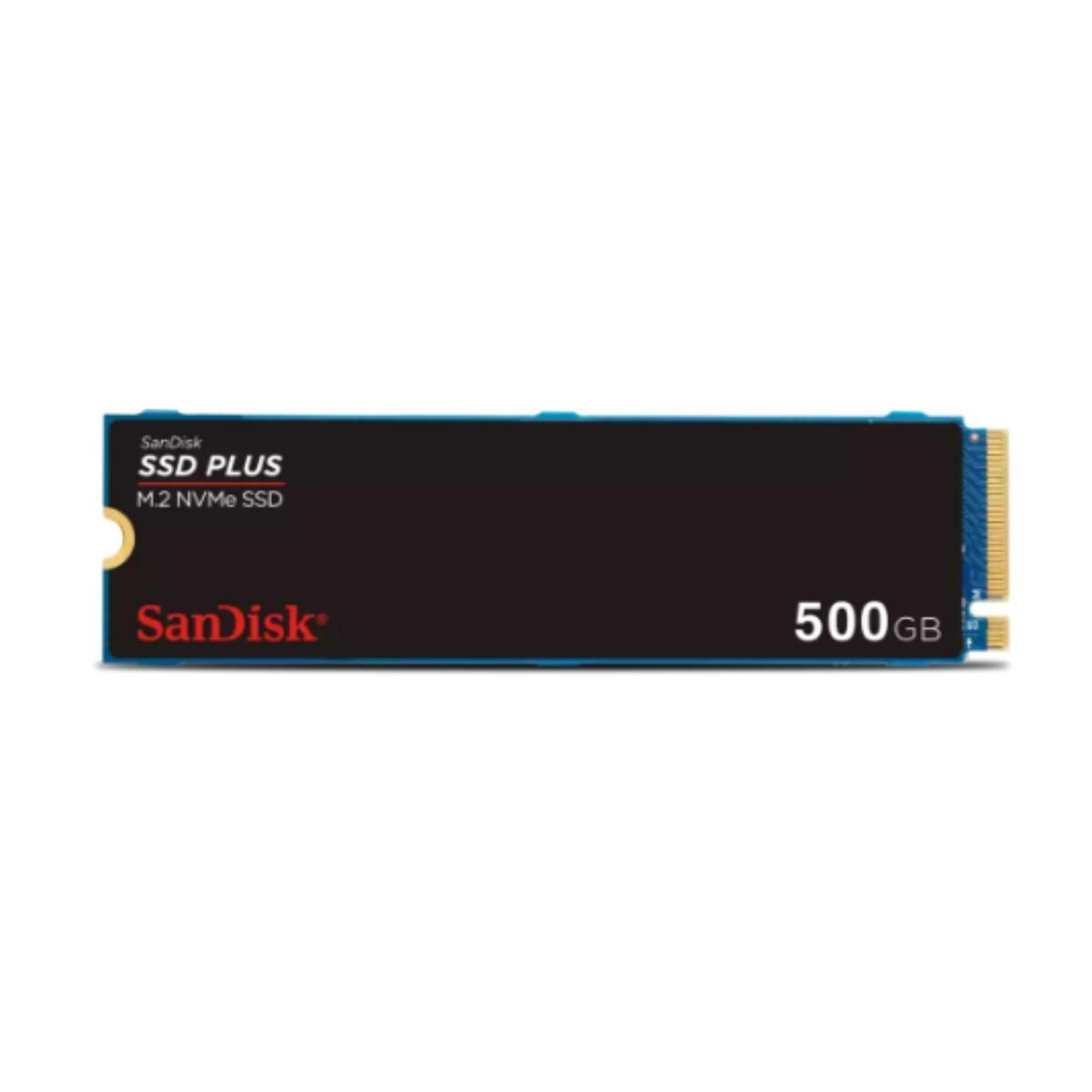 UNIDAD SSD SANDISK PLUS NVMe M.2 500GB PCIE 3.0 (SDSSDA3N-500G-G26)