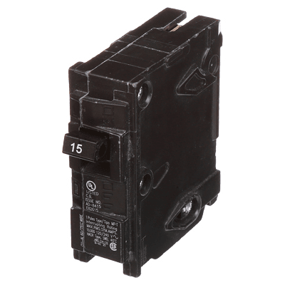 Interruptor automático enchufable tipo QP 1 polo, 15 amp.