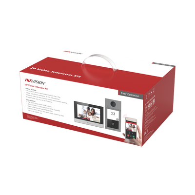 Kit de Videoportero IP WiFi con llamada a App de Smartphone (HikConnect) / Programación por Interfaz Web / Frente de calle IK08 & IP65 / Soporta PoE