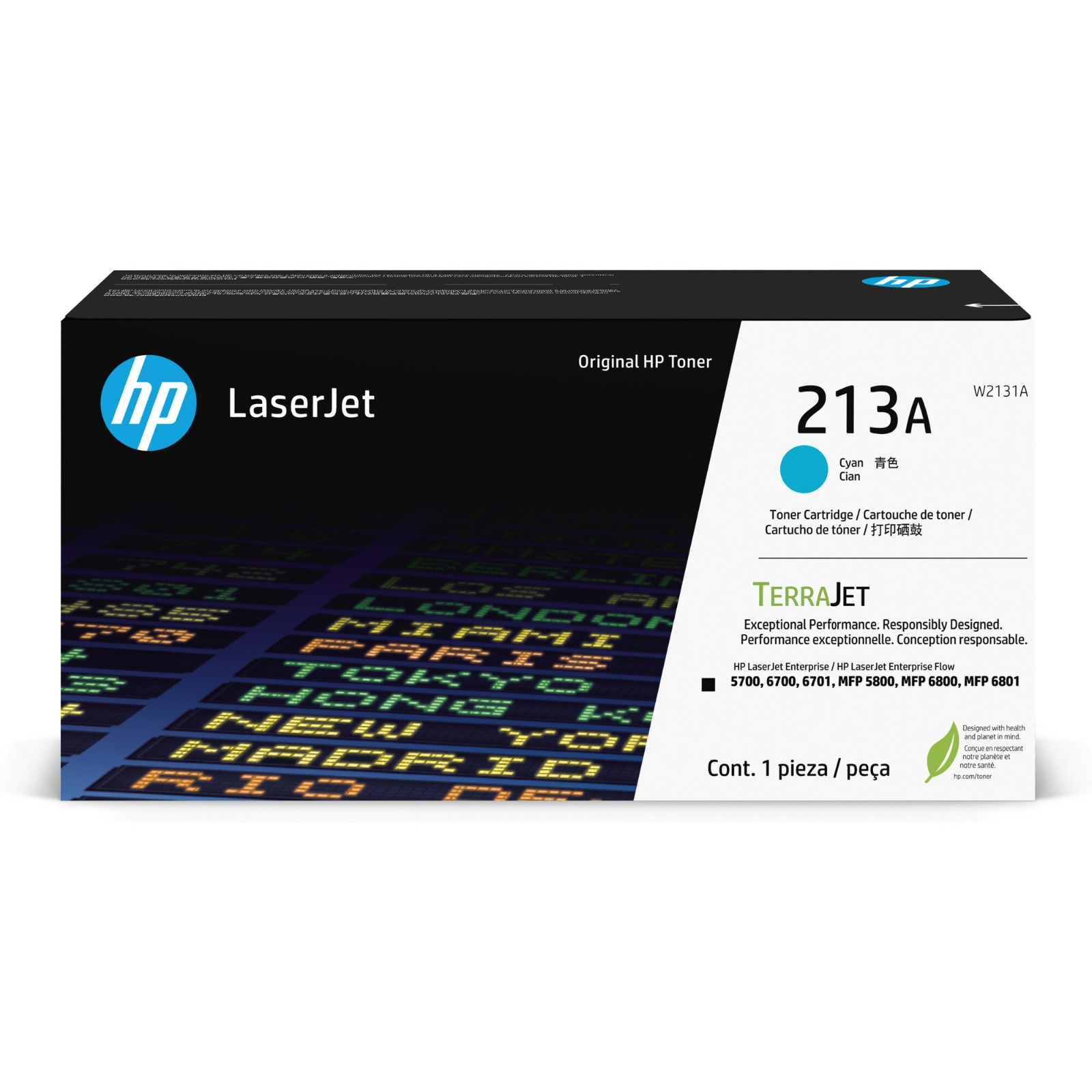 TONER HP 213A LASERJET CYAN PARA 5700 6700 MFP 5800 6800 W2131A