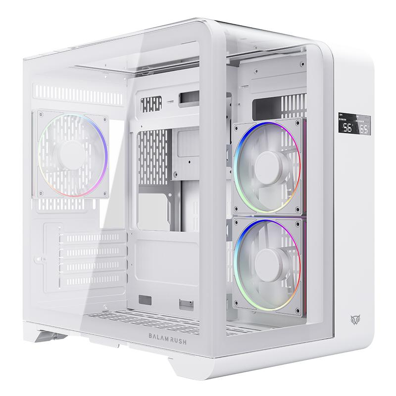 GABINETE BALAM TANK EXPERT CURVE 6400 MINI-TORRE  3VENT ARGB BLANCO BR-941624