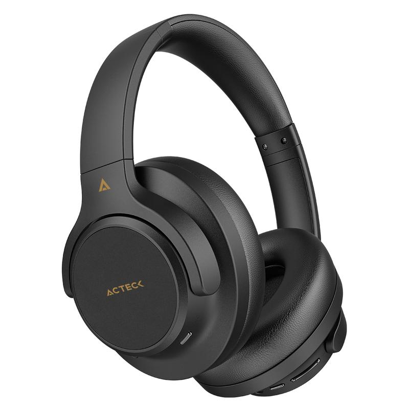 AUDIFONOS ACTECK INALAMBRICOS HYPE EPIC HP750 BT 5.4 + AUX ELITE NEGRO