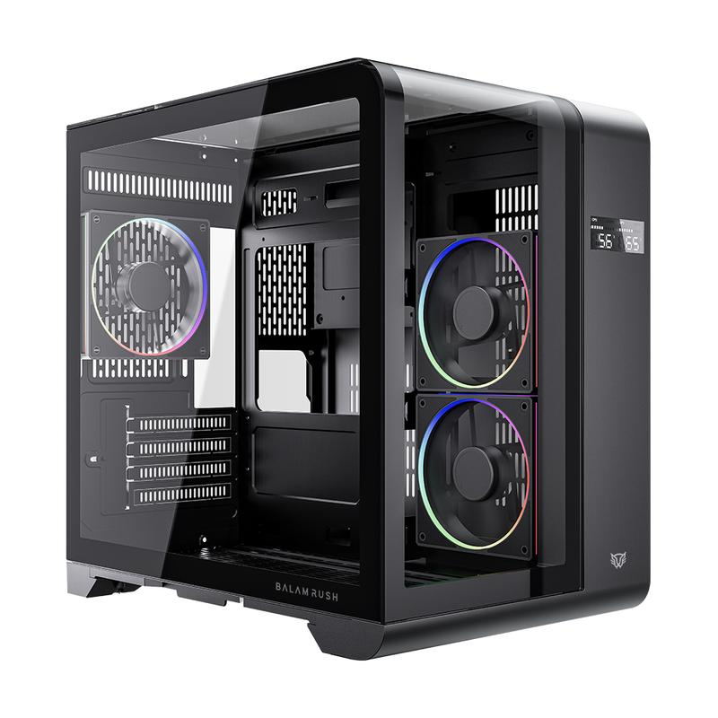 GABINETE BALAM TANK EXPERT CURVE 6400 MINI-TORRE  3VENT ARGB NEGRO BR-941617