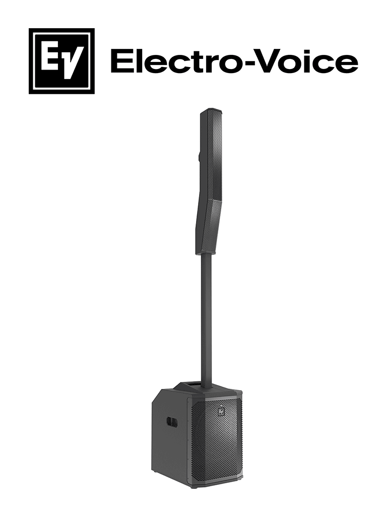ElectroVoice M_EVOLVE50M - Sistema de Altavoz Portatil Amplificado 8CH / Bluetooth / Columna 8x3.5" / Subwoofer 12" / Negro