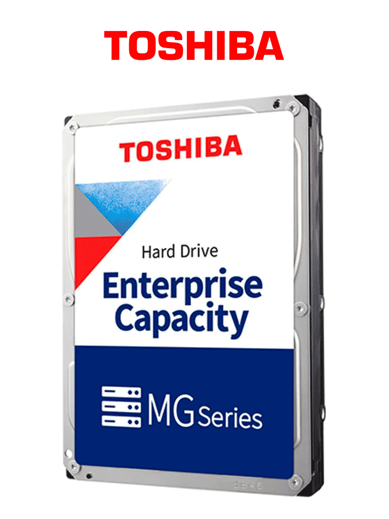 TOSHIBA MG09ACA16TE - Disco duro interno de 16TB / Serie Enterprise / 3.5" / SATA / 7200RPM / 512MB / Recomendado para Servidores / Soporta aplicaciones de videovigilancia