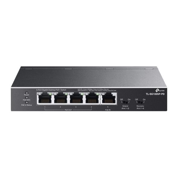 SWITCH GIGA PARA ESCRITORIO 5PTOS TP-LINK 4PTOS POE+ /TL-SG1005P-PD