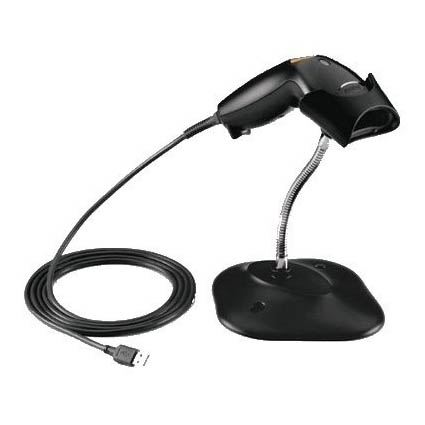 LECTOR DE CODIGO DE BARRAS ZEBRA LS1203 LASER USB NEGRO CON BASE 1YR LS1203-7AZU0100SR