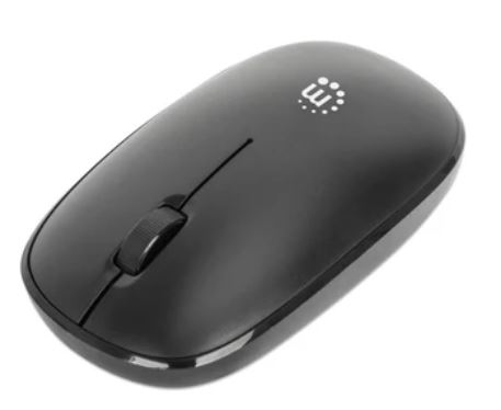 MOUSE OPTICO MANHATTAN INALAMBRICO,1200 DPI, NEGRO 190312