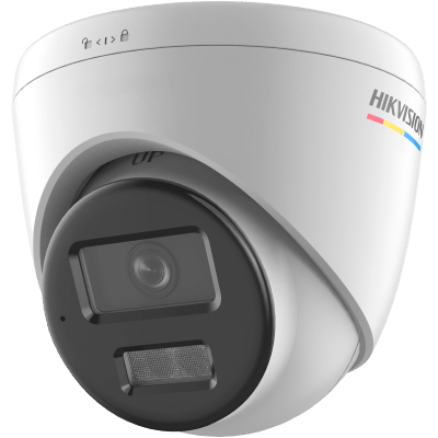 [Dual Light + ColorVu] Turret IP 4 Megapixel / Lente 2.8 mm / 30 mts IR + 30 mts Luz Blanca / Micrófono Integrado / ACUSENSE Lite / Exterior IP67 / WDR 120 dB / PoE / Micro SD 