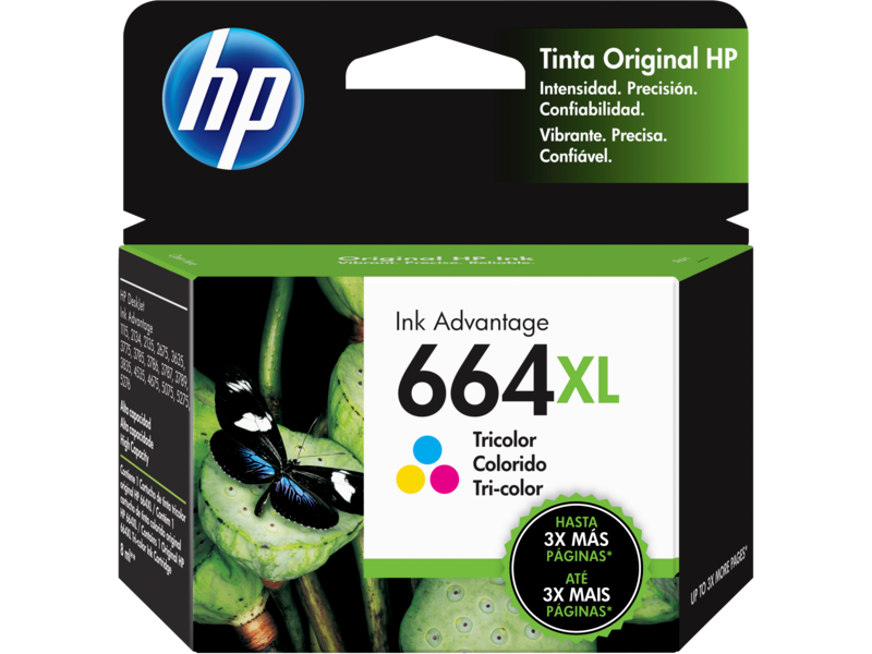 CARTUCHO HP 664XL TRICOLOR ALTO RENDIMIENTO F6V30AL