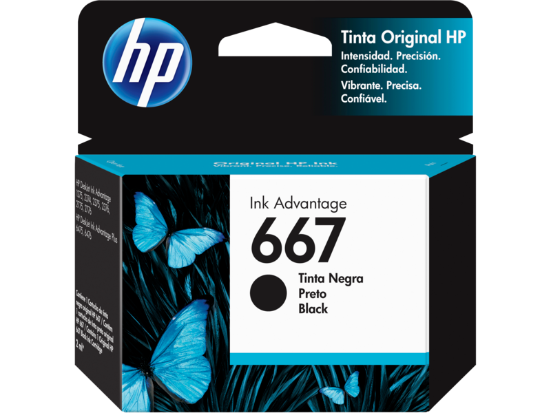 CARTUCHO HP 667 NEGRO INK ADVANTAGE 3YM79AL