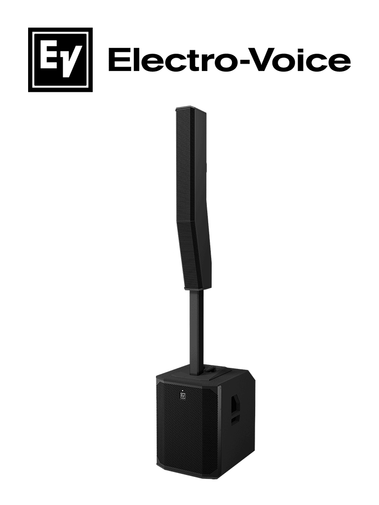 ElectroVoice M_EVOLVE70 - Sistema de Altavoz Portatil Amplificado / Bluetooth / Columna 8x4.7" / Subwoofer 15" / Negro