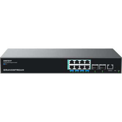 Switch PoE Multigigabit Capa 3 / 8 Puertos Ethernet 2.5 G / 2 Puertos SFP+ / PoE++ Dinámico / IPv6 e IPv4 / VLAN Avanzada / QoS / Stacking hasta 4 Dispositivos / Administración Local y en la Nube