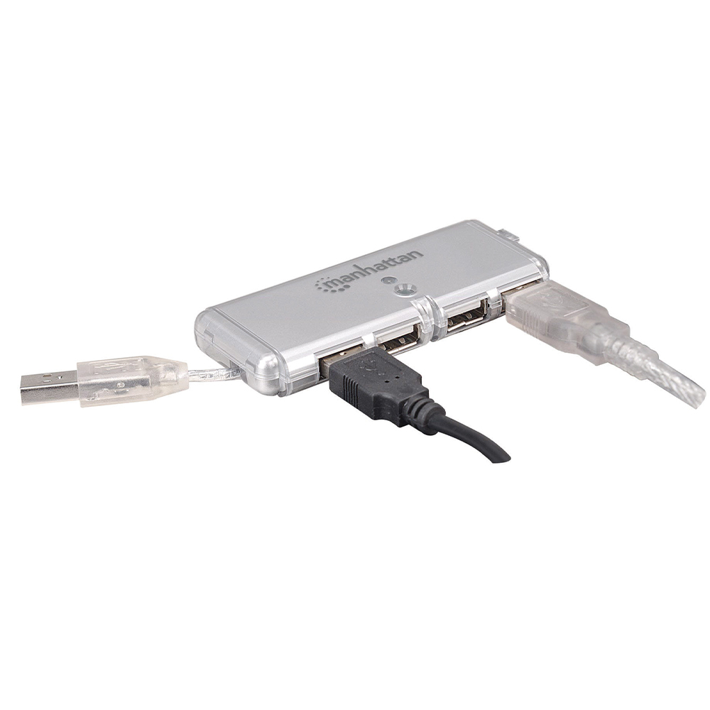 CONCENTRADOR HUB MANHATTAN USB V2.0  4 PTOS MINI SIN FUENTE 160599
