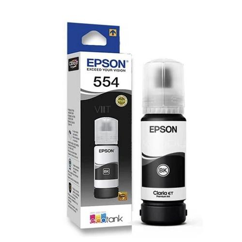 BOTELLA DE TINTA EPSON ECOTANK T554 NEGRO FOTOGRAFICO 70ML T554120-AL
