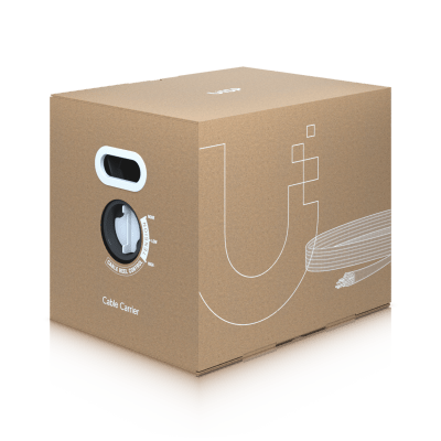 UISP Cable Carrier – Bobina de 305 m de Cable Ethernet de Grado Industrial con Protección Contra Daños Ambientales y Descargas Electrostáticas Color Negro