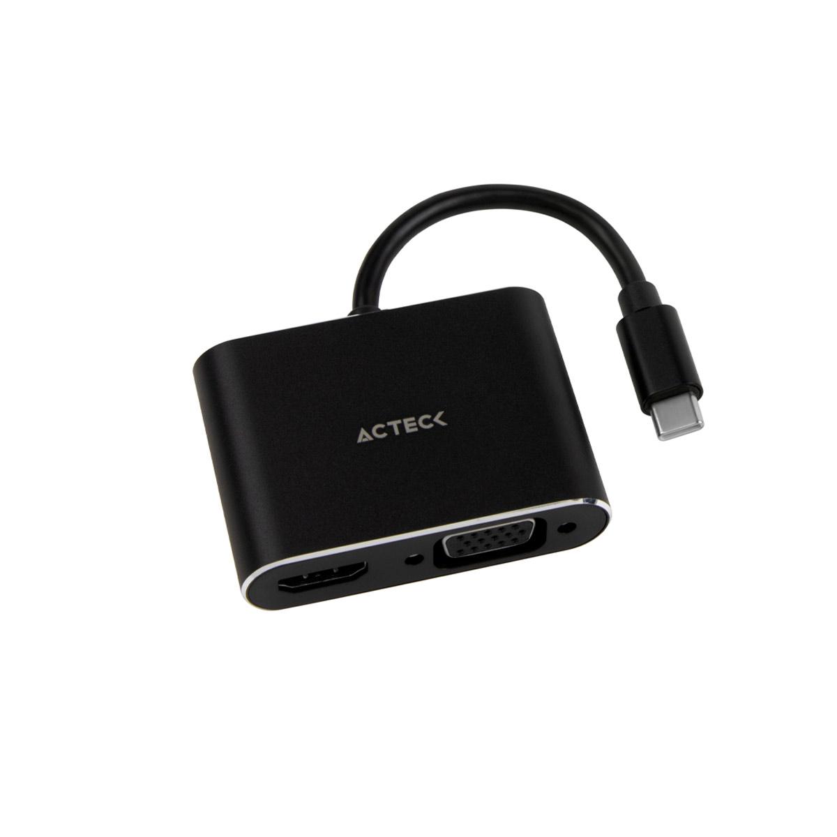 ADAPTADOR ACTECK AV420  SHIFT PLUS USB C A HDMI+VGA M-H AC-934657