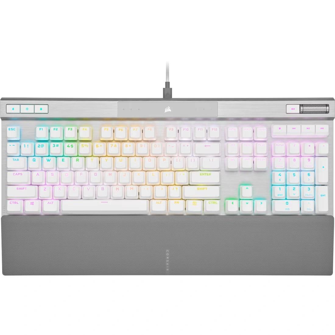 TECLADO GAMER CORSAIR CH 910951A NA K70 RGB PRO TECLADO MECANICO SWITCH OPX ALAMBRICO BLANCO