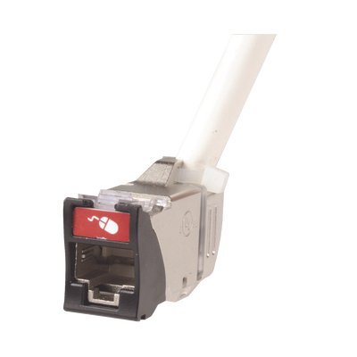 Jack Z-MAX 45 montaje híbrido a 45 grados ideal para espacios reducidos, Categoría 6A, Blindado, color negro