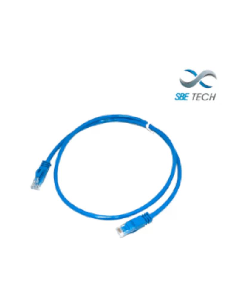 SBETECH SBE-PCC61.0M-BL28 - Suministro e instalación de Patch cord cat. 6 / DIAMETRO REDUCIDO 28 AWG / con bota inyectada color azul, 1 metro