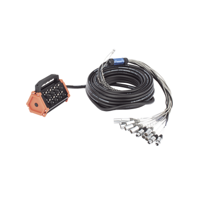 Stagebox, 12+4 canales, 4 extremos son SCMM3, los otros 12 extremos son SCMF3.