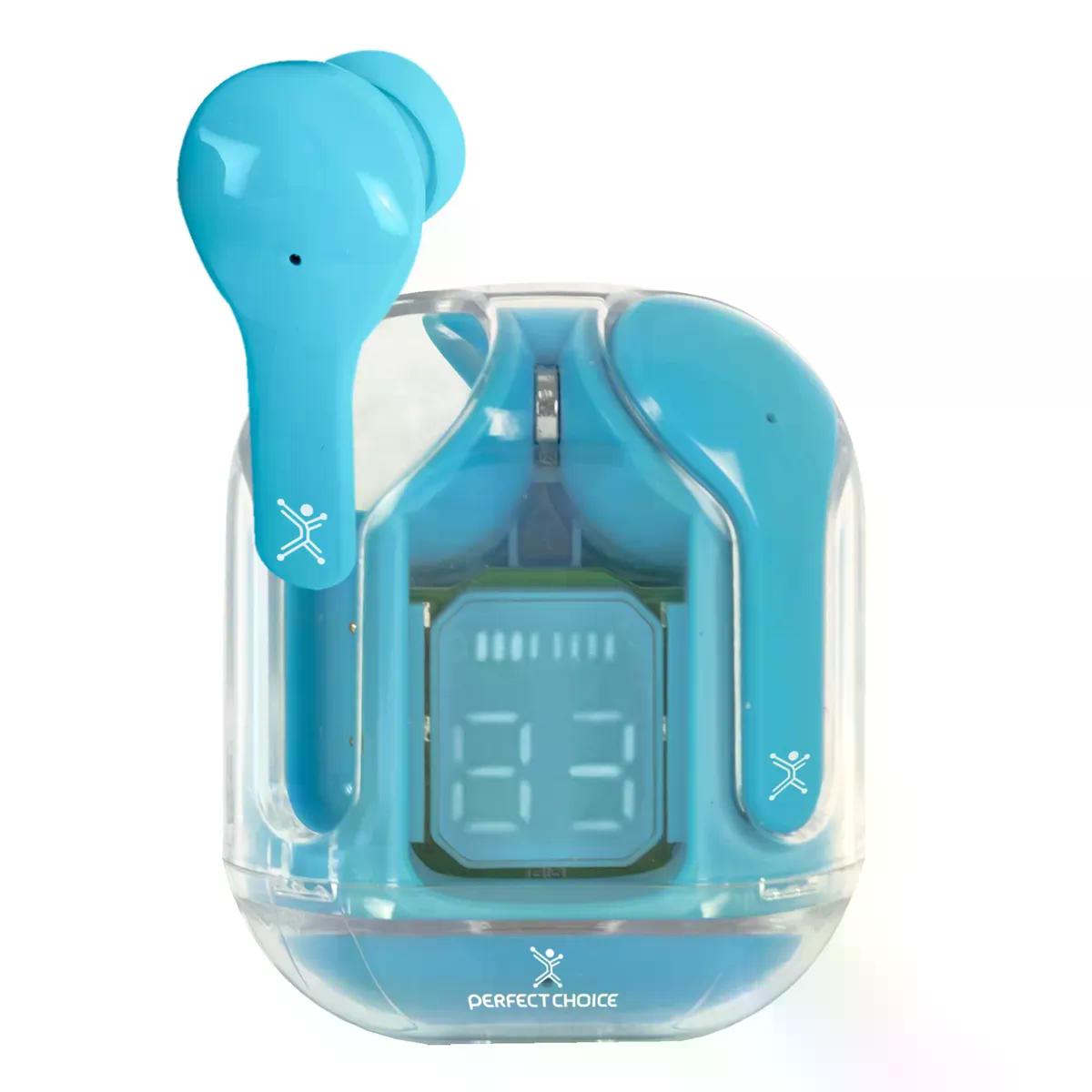 AUDIFONOS PERFECT CHOICE CLEARBEAT TWS BLUETOOTH 5.3 BT 2.4GHZ AZUL